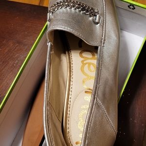 Sam Edelman Lorenzo Loafers New Silver